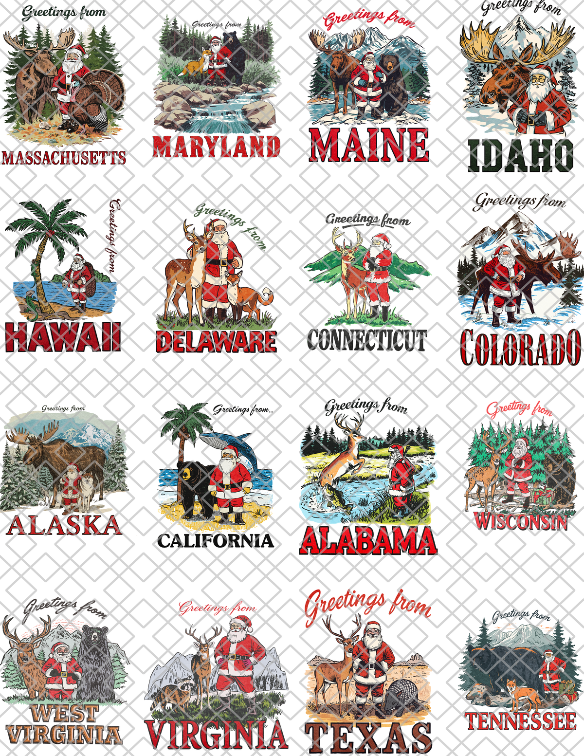CHOOSE Your CHRISTMAS STATE Graphic Top