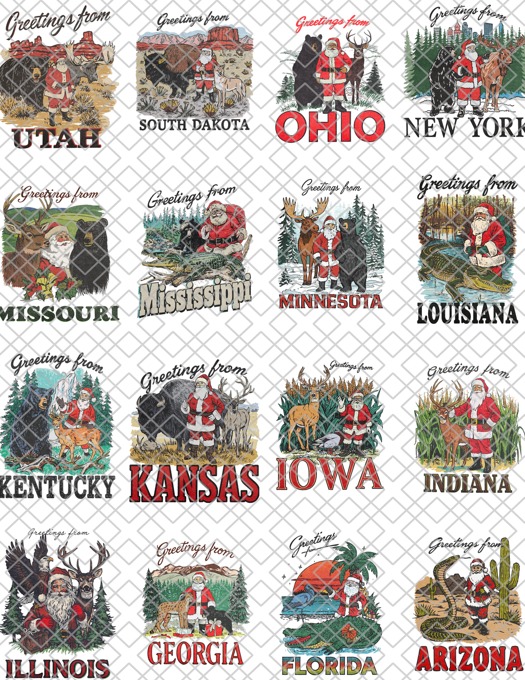 CHOOSE Your CHRISTMAS STATE Graphic Top