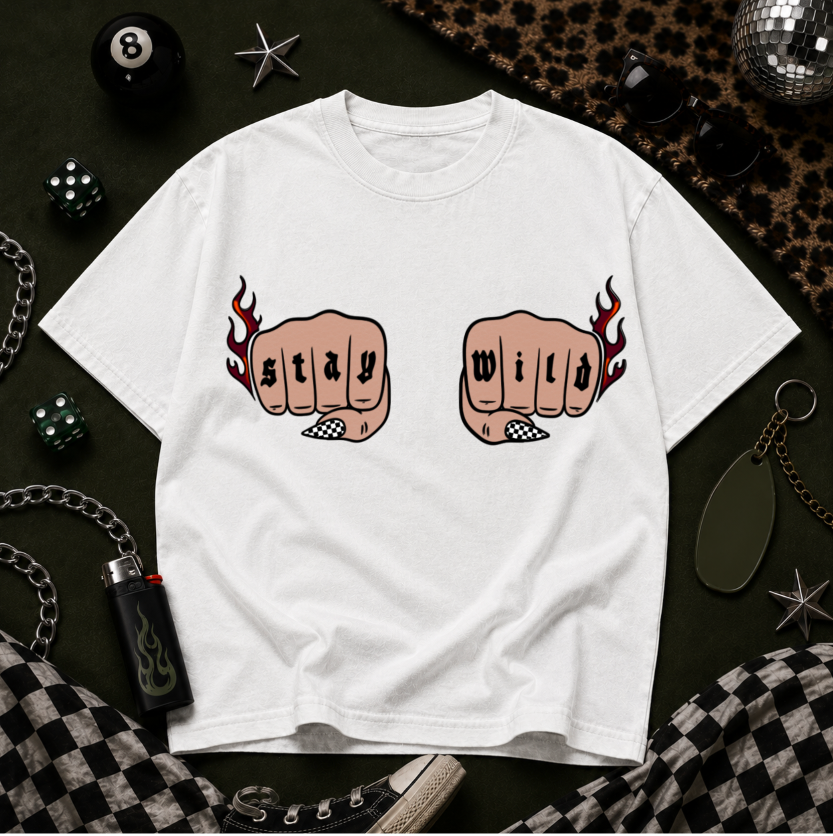 Stay Wild Hands Medium Graphic Tee
