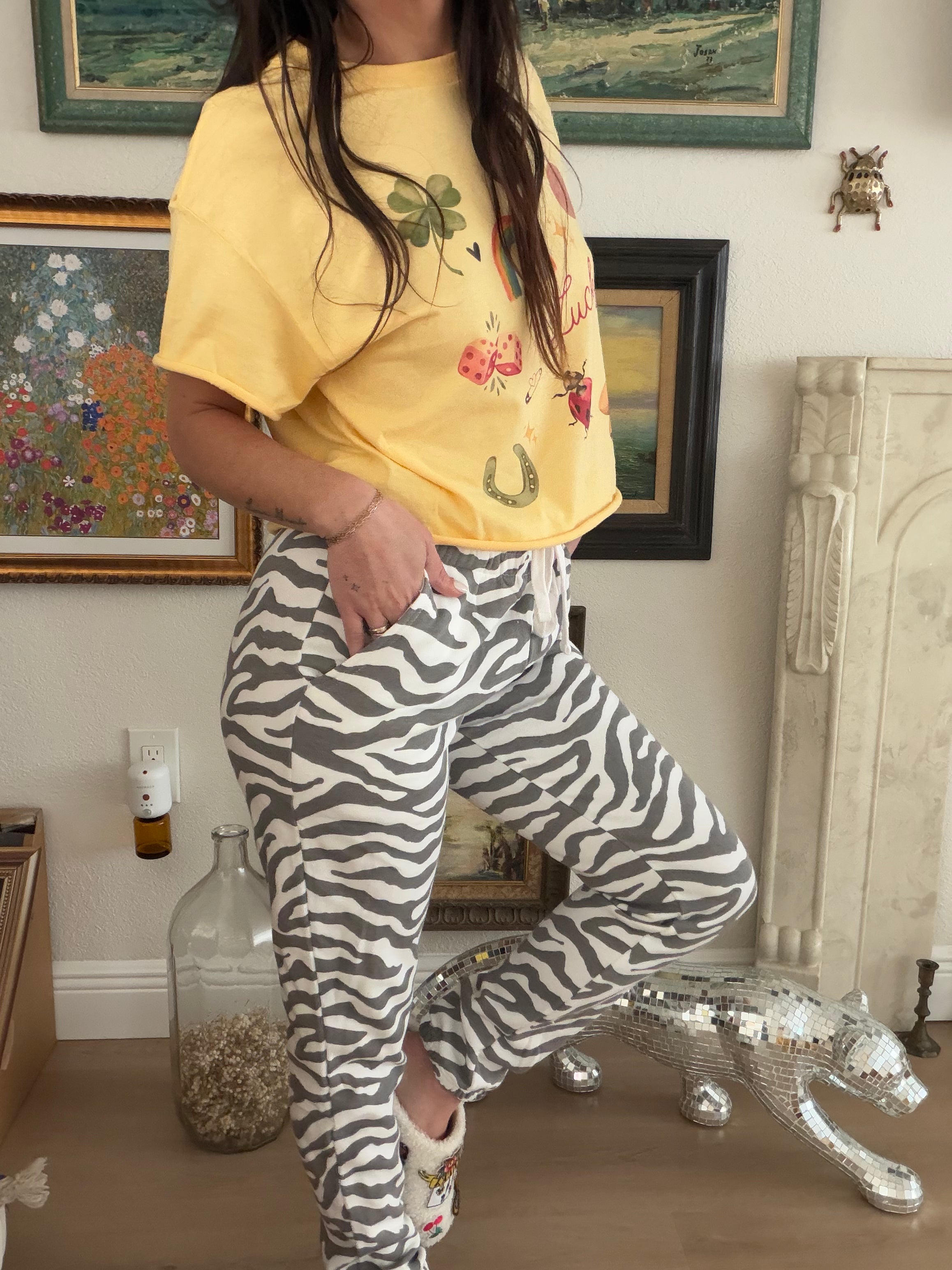 Zebra Print Sweatpant