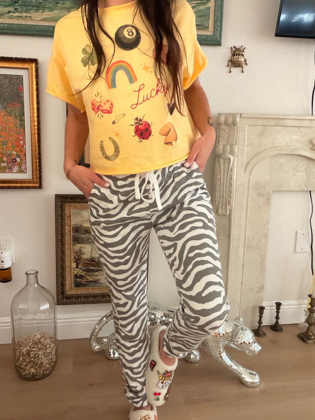 Zebra Print Sweatpant