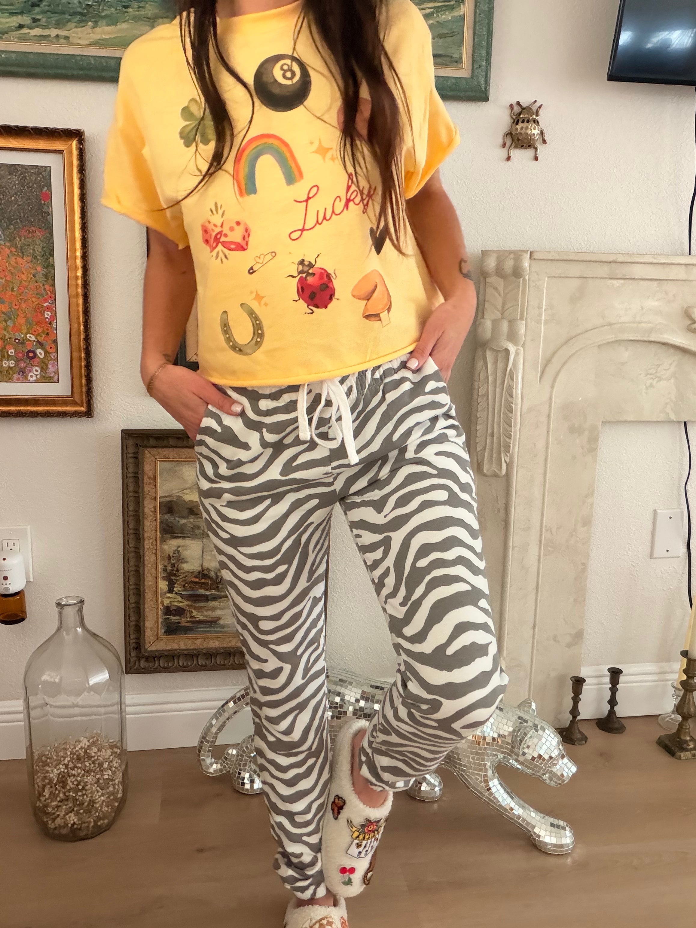 Zebra Print Sweatpant