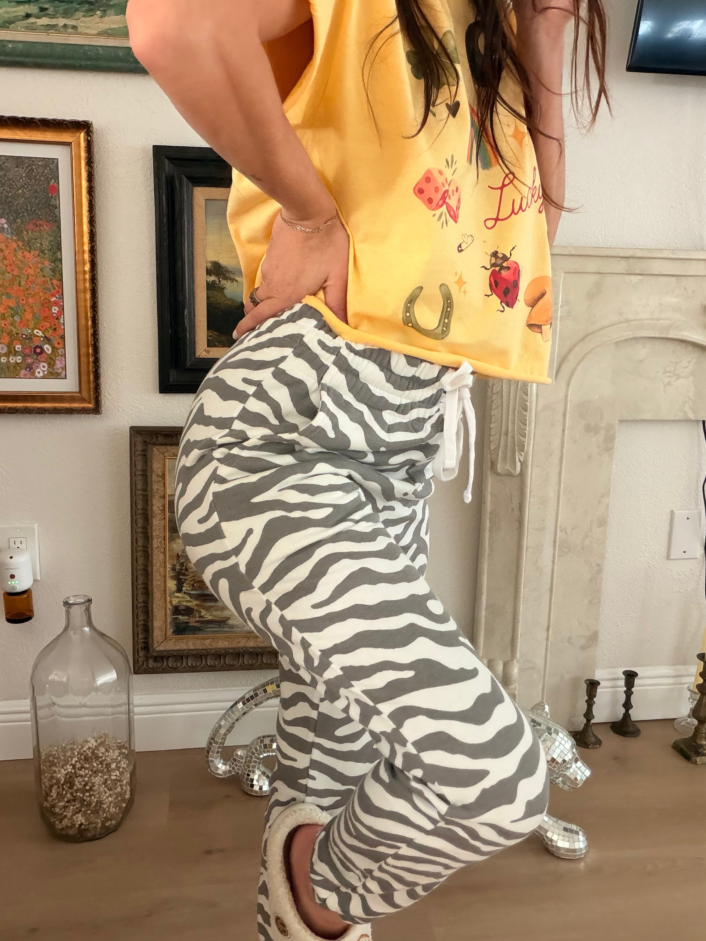 Zebra Print Sweatpant