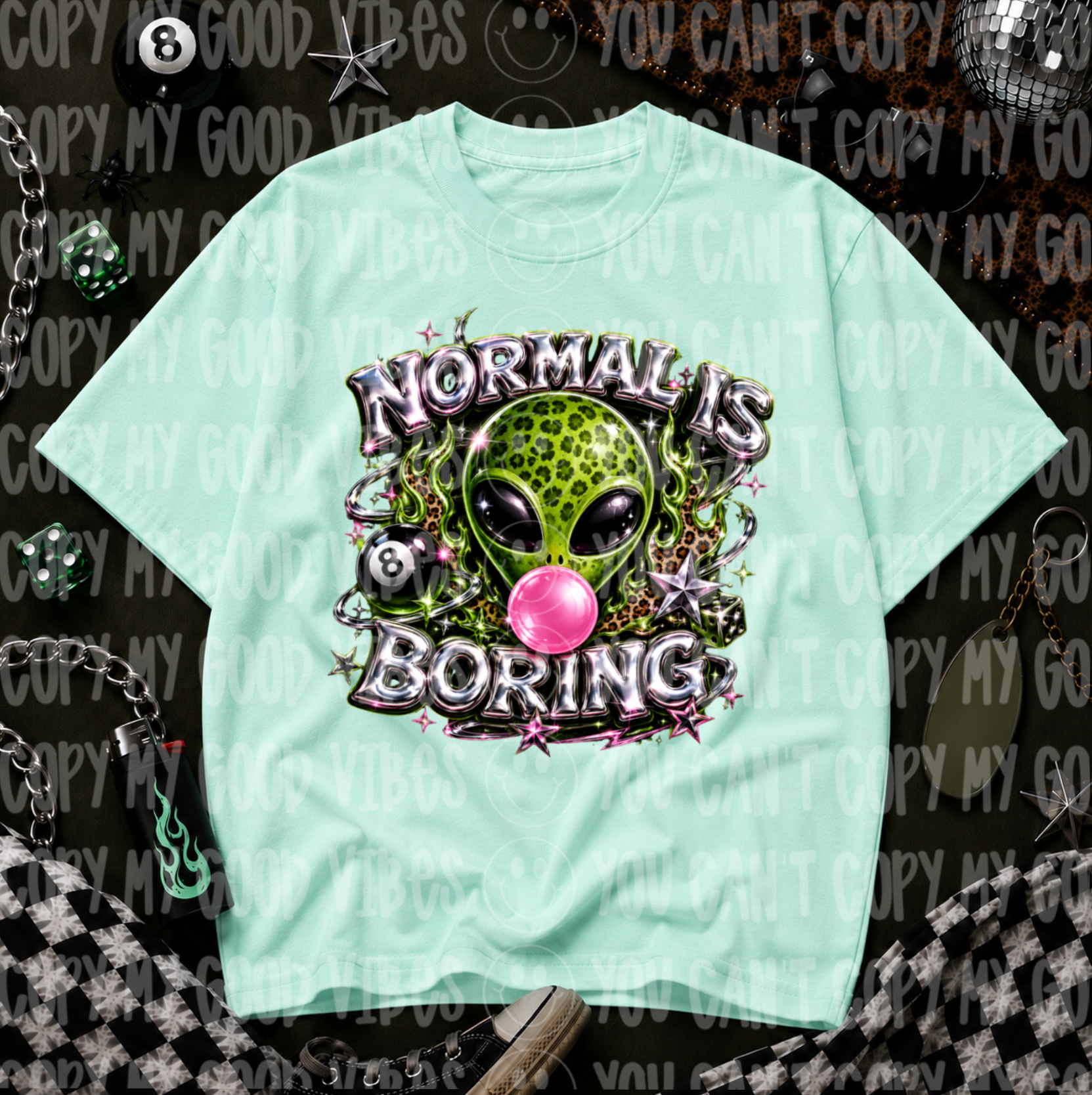 Normal Is Boring Alien Graphic Tee