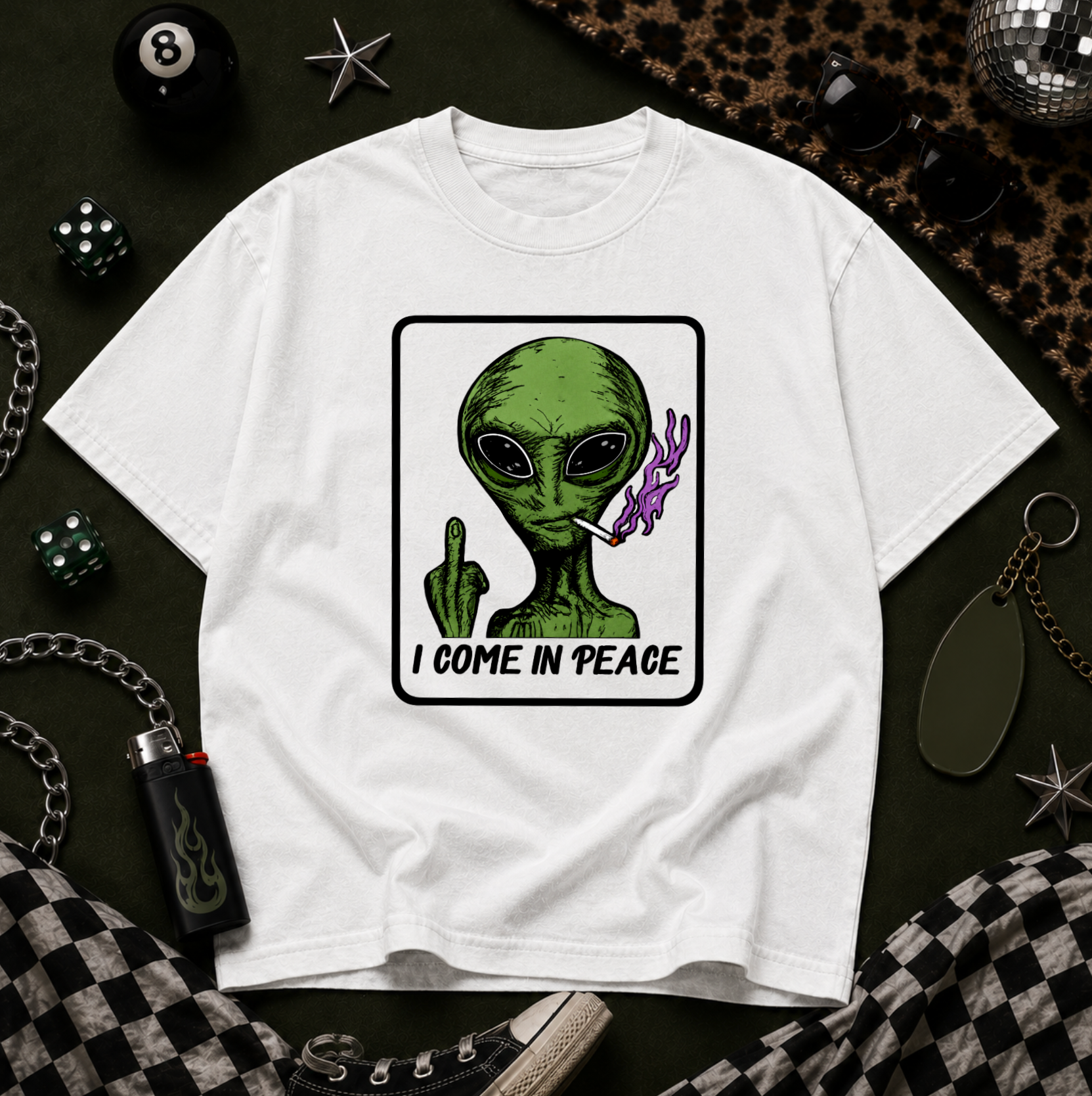 Peace Alien Graphic Tee
