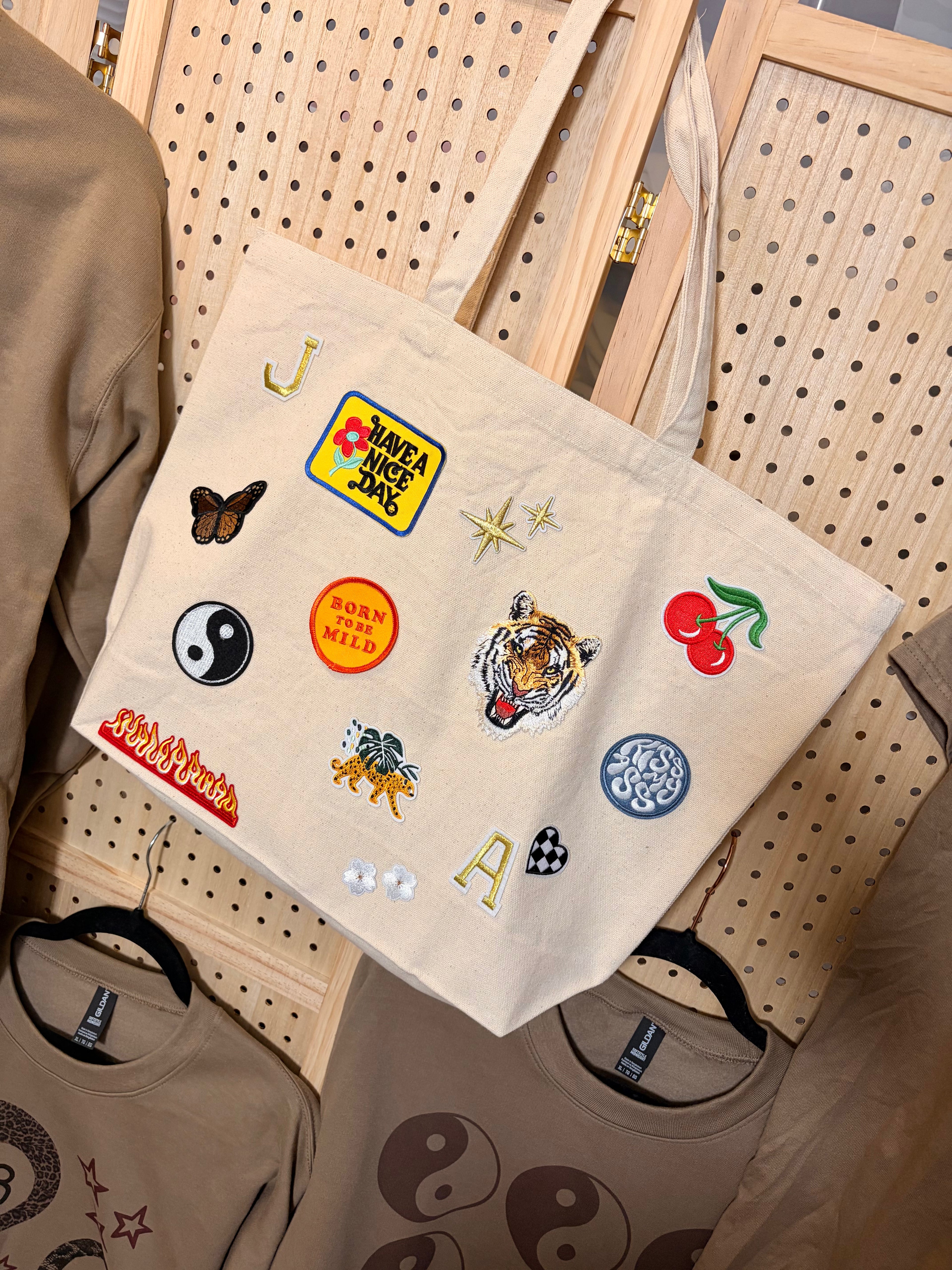 Create Your Own Patch Tote Graphic