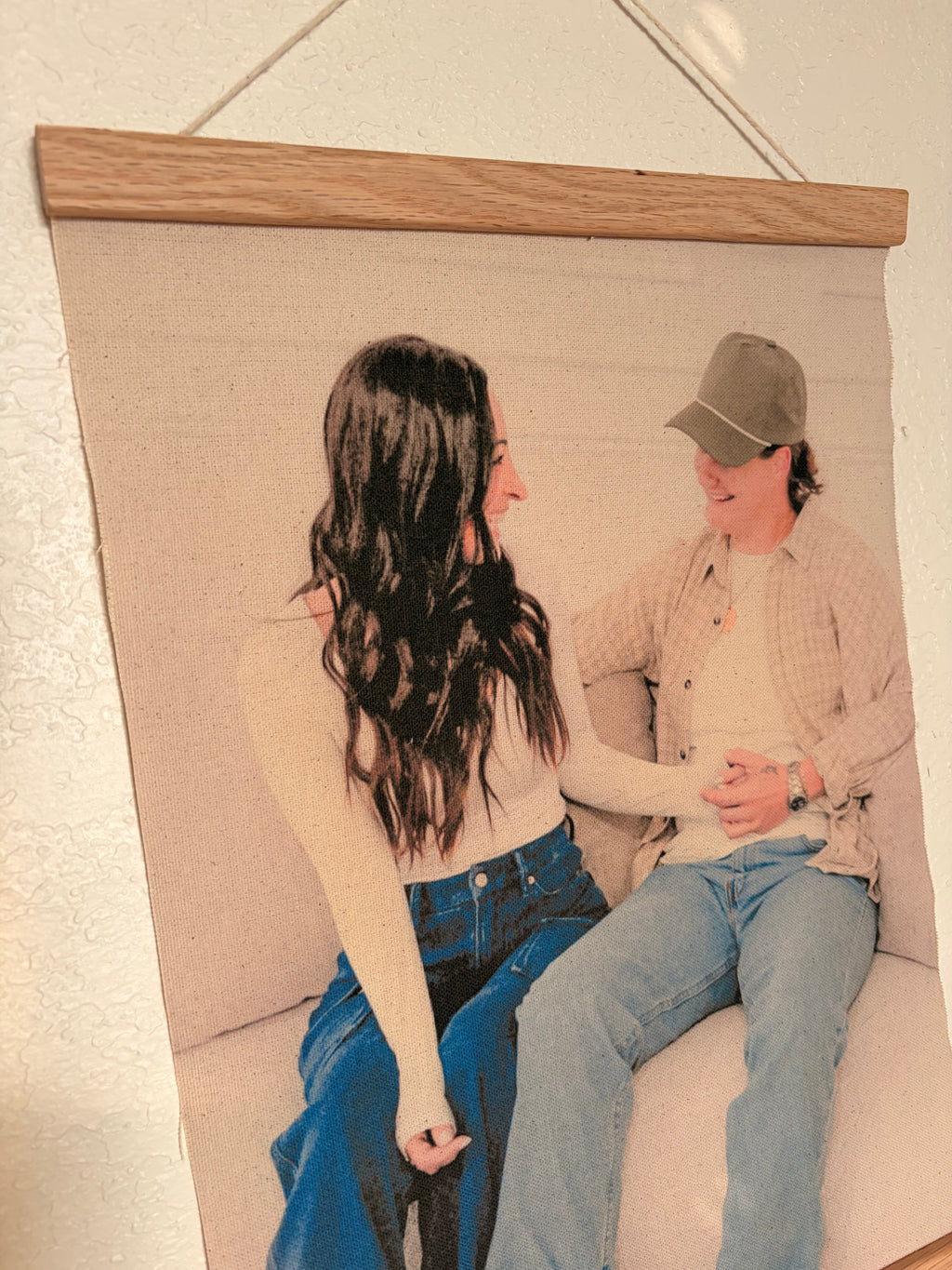 Canvas Print and Wood Magnet Hanger