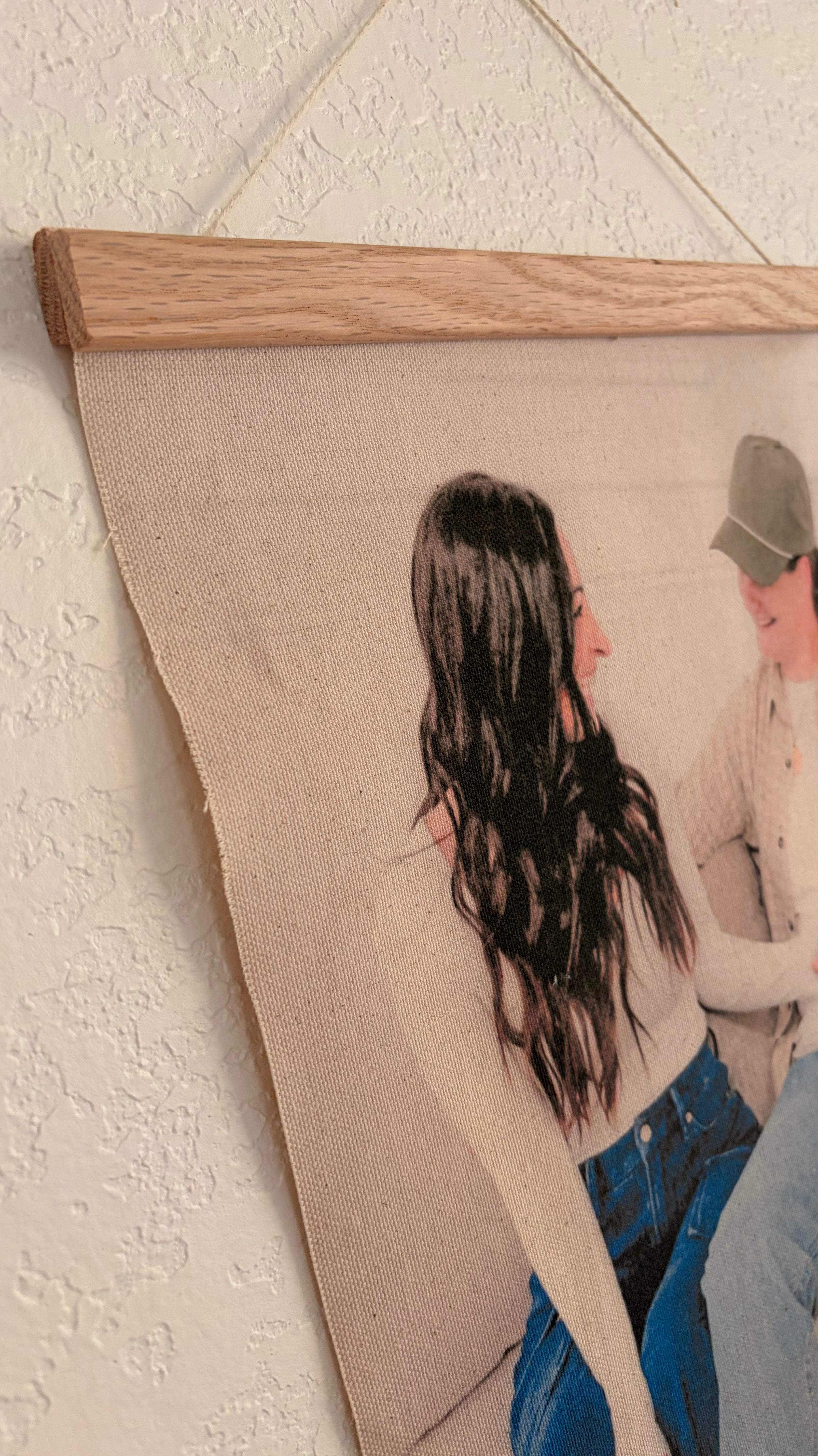 Canvas Print and Wood Magnet Hanger