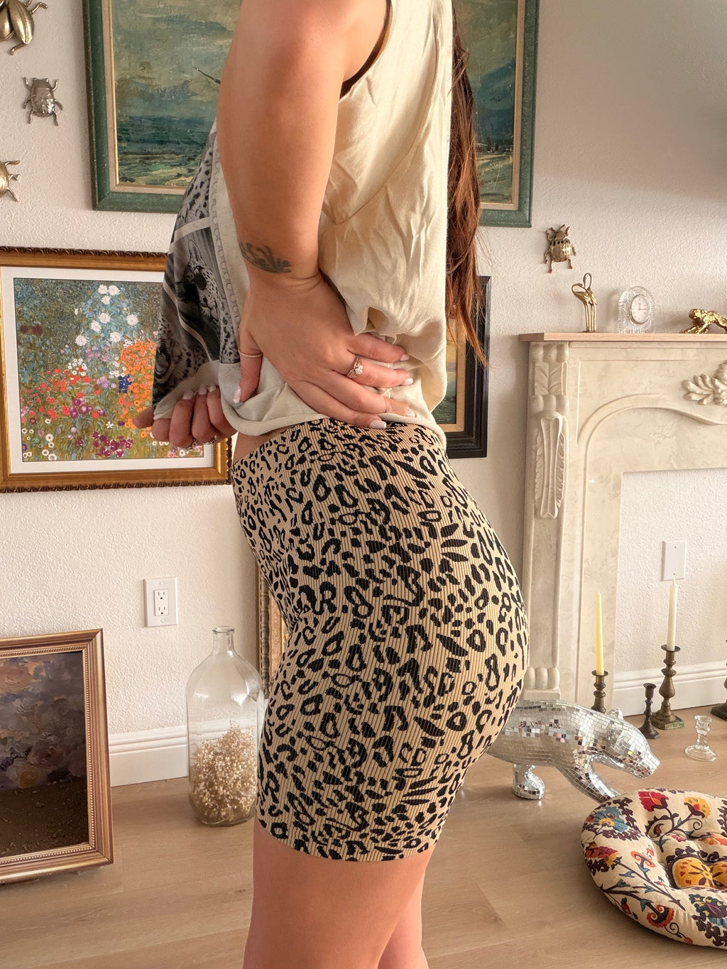 Leopard Biker Shorts