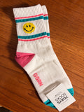 Retro Smiley Crew Socks