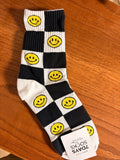 Checkered Smiley Crew Socks