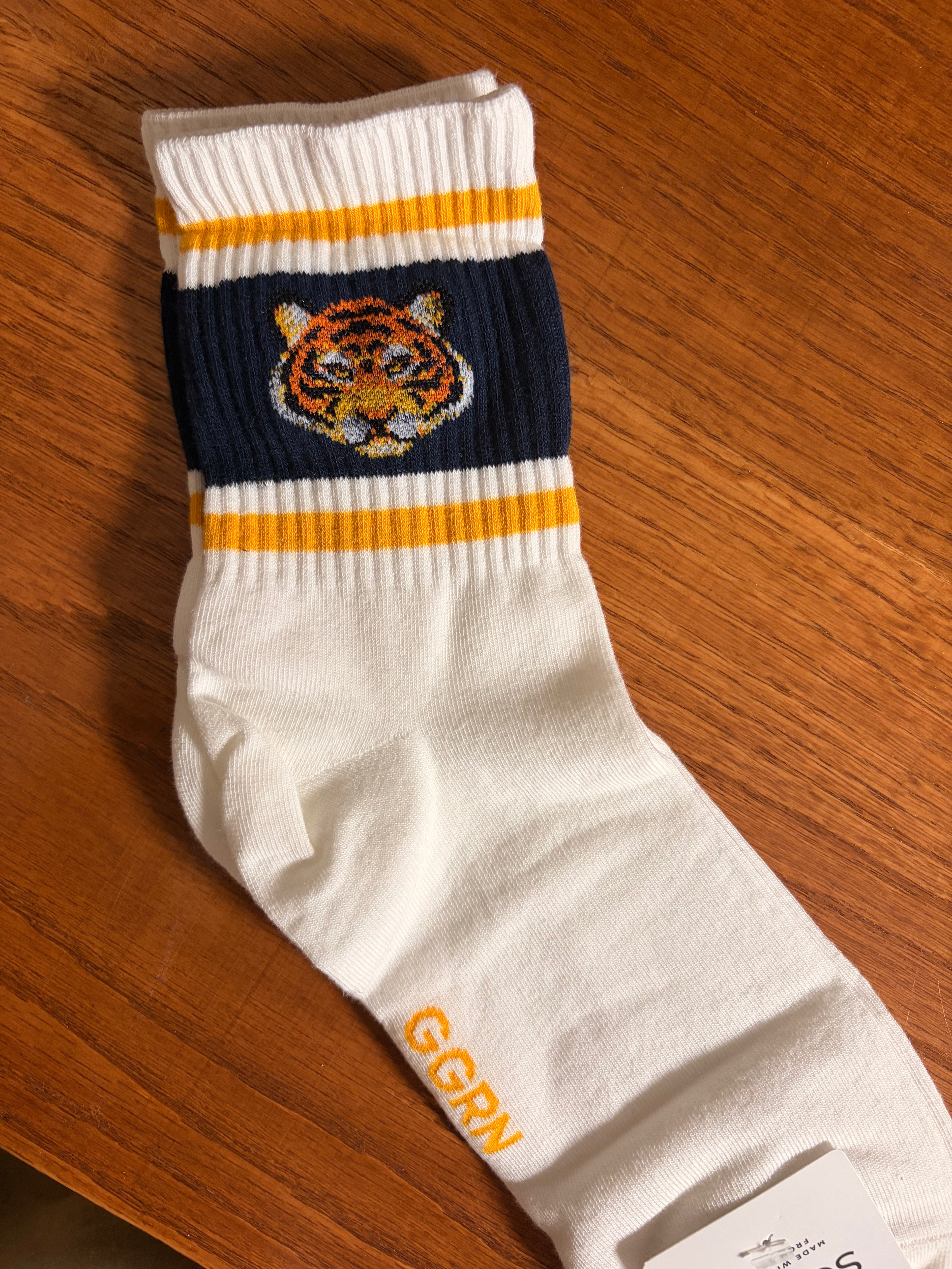 White Tiger Crew Socks