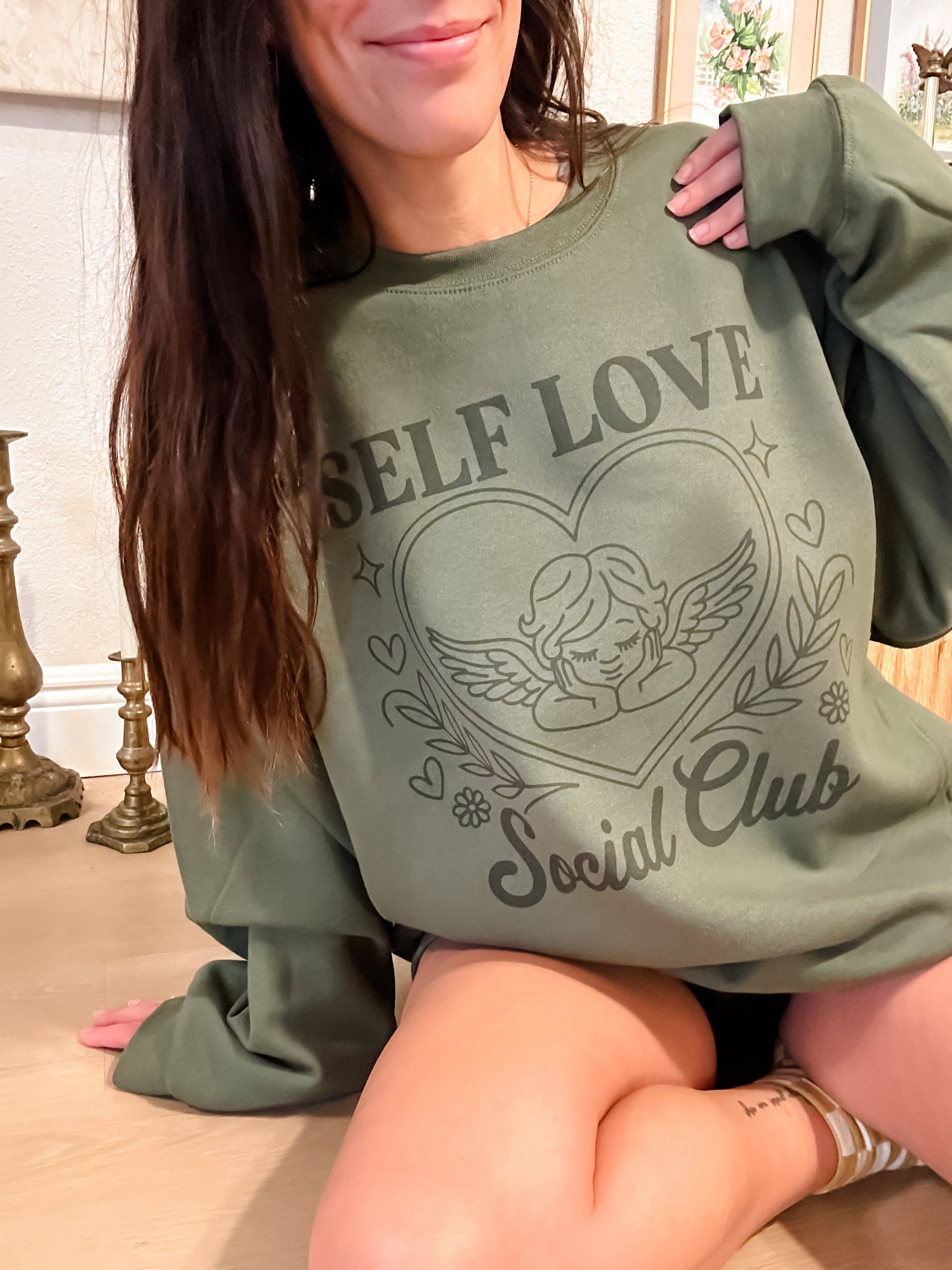 Self Love Social Club Color On Color Graphic Top