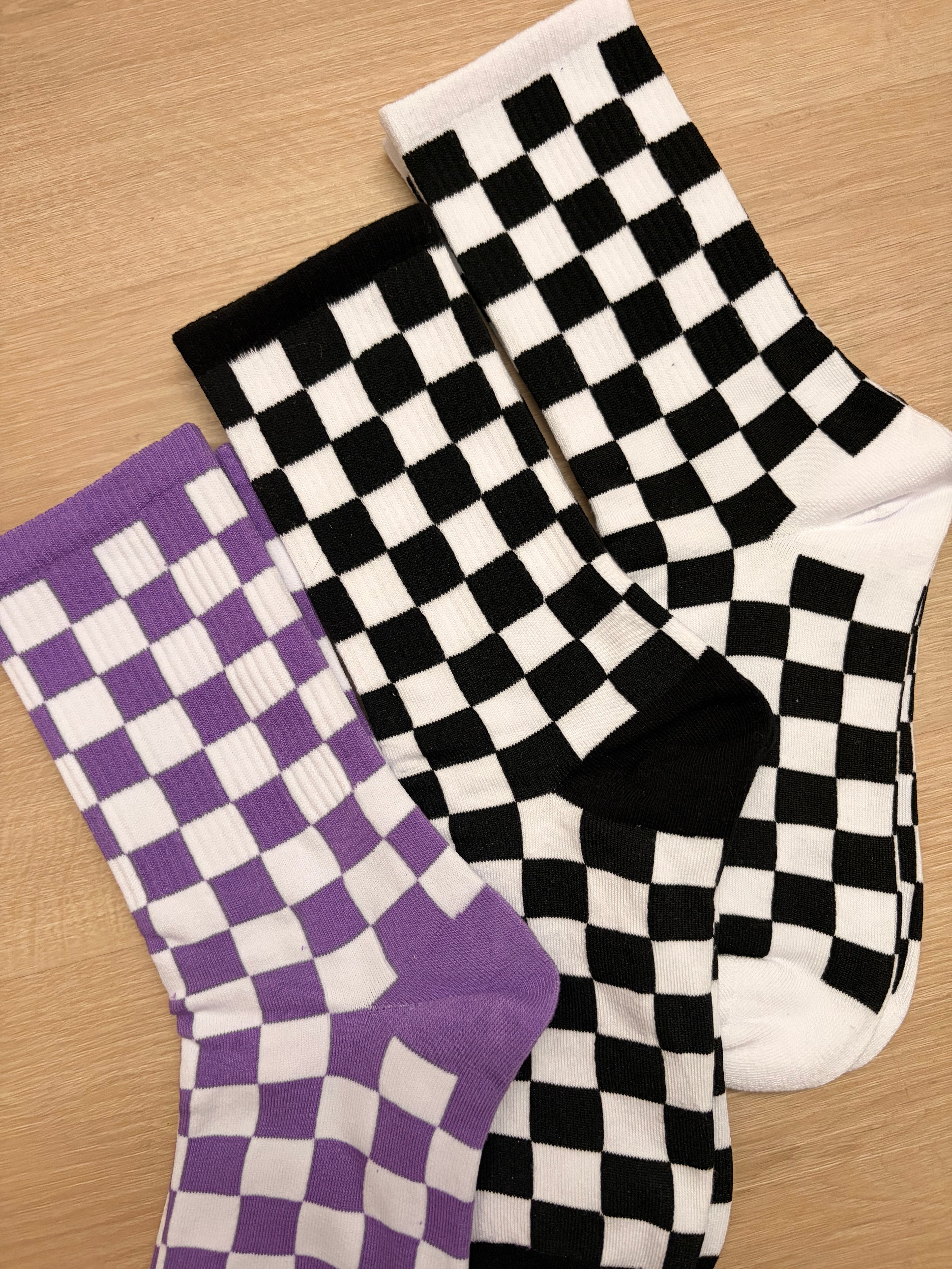 Checkered Crew Socks