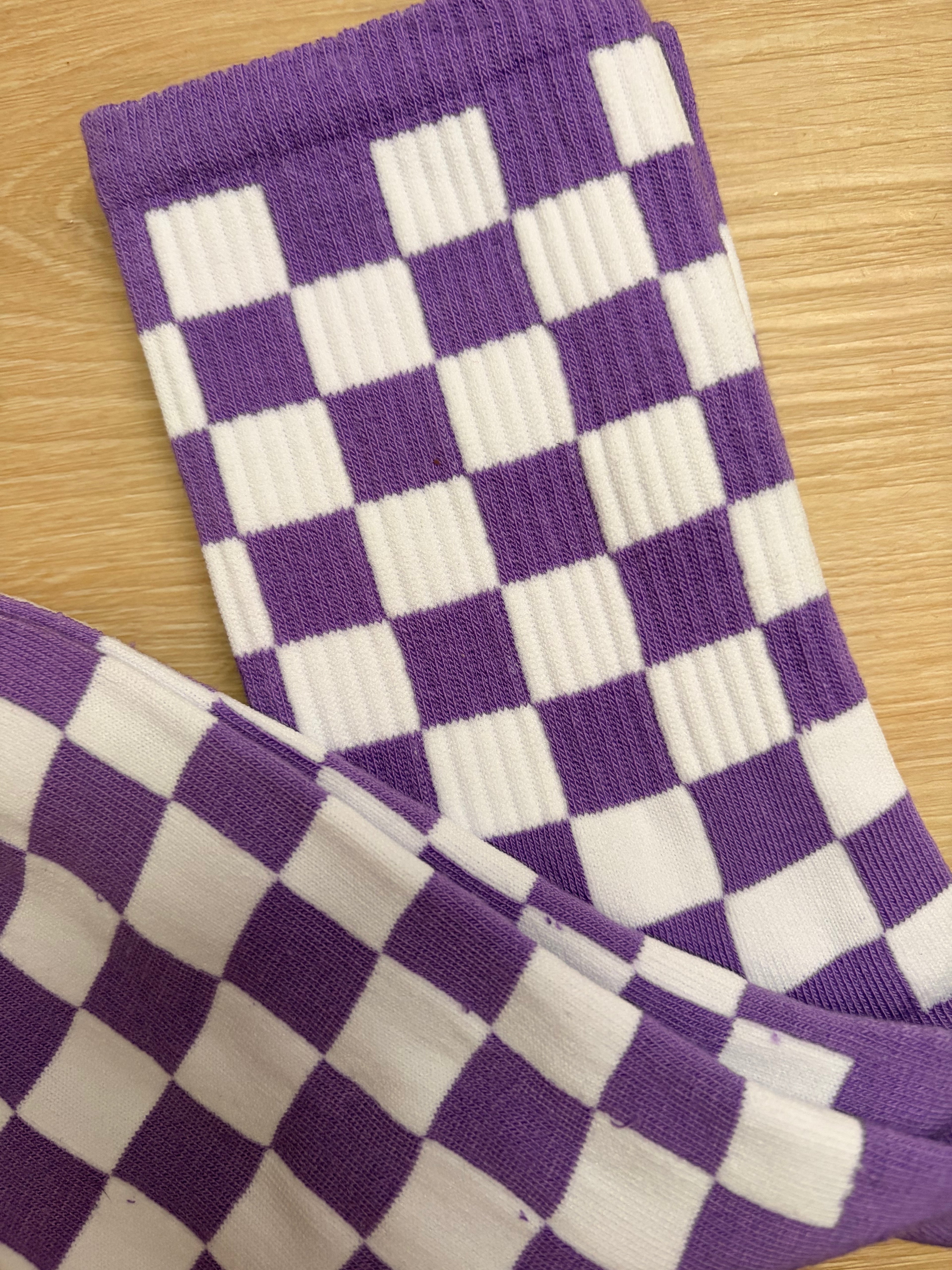 Checkered Crew Socks