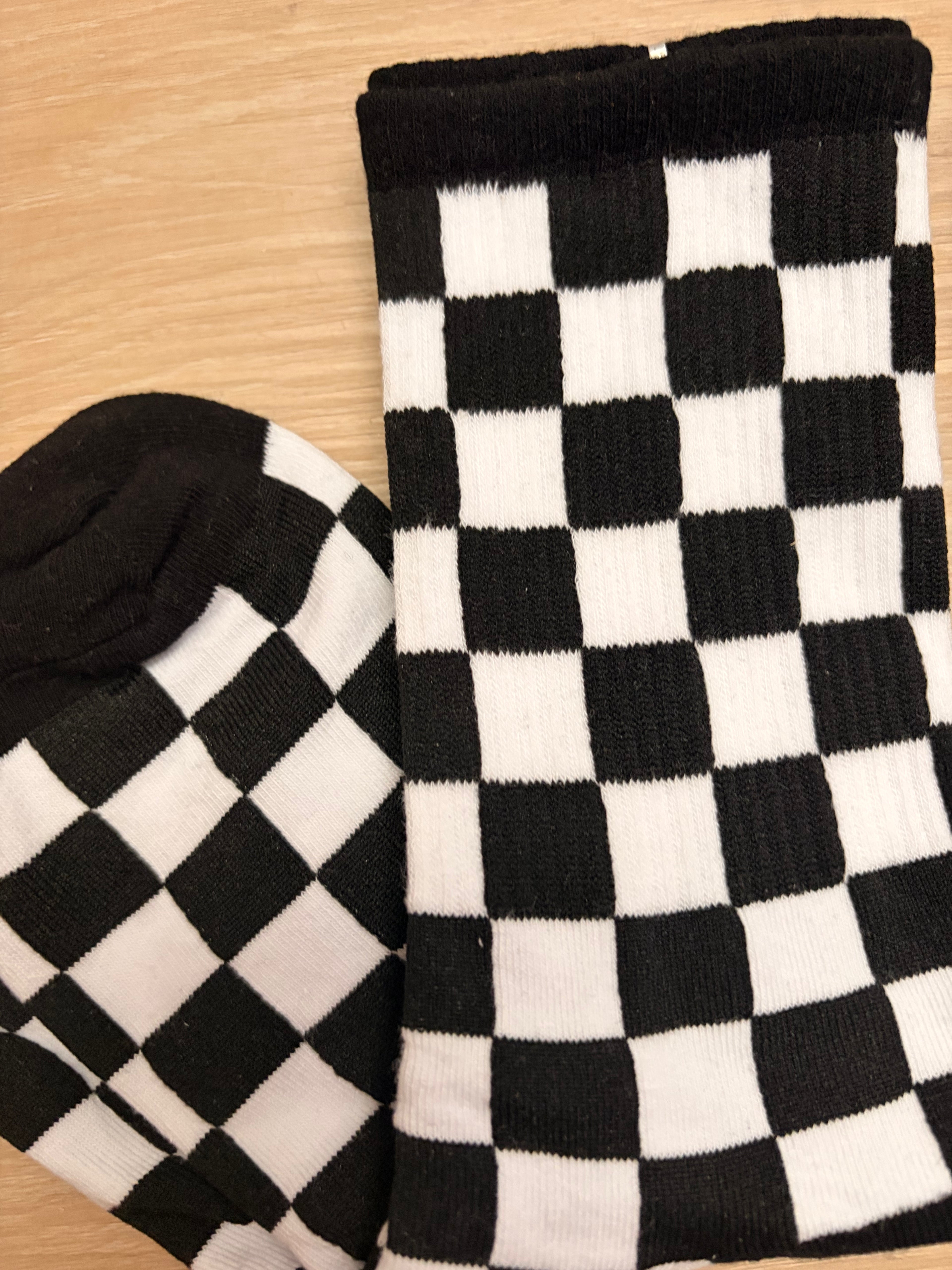 Checkered Crew Socks