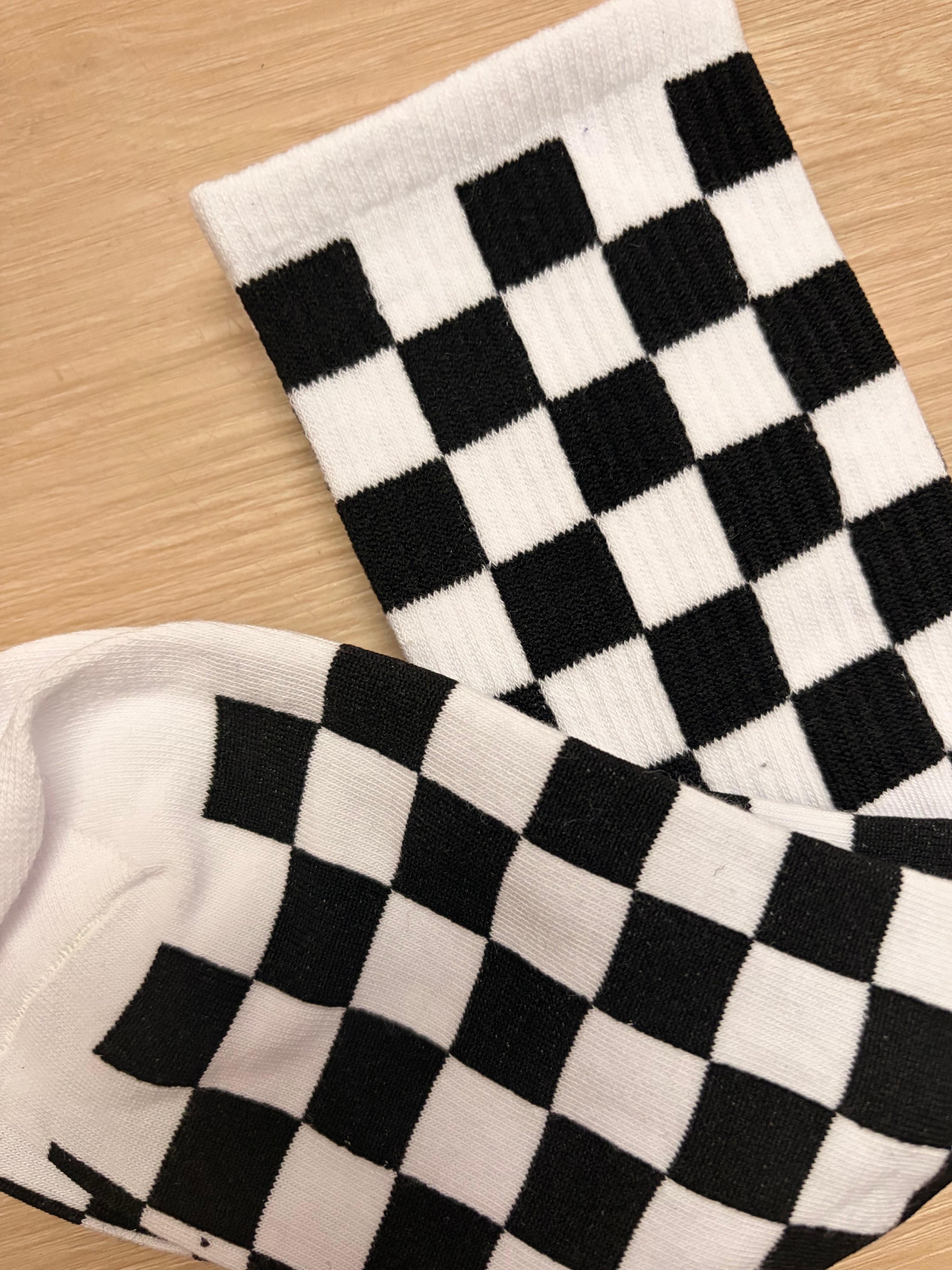 Checkered Crew Socks