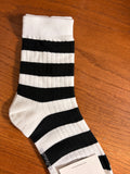 Black White Stripe Crew Socks