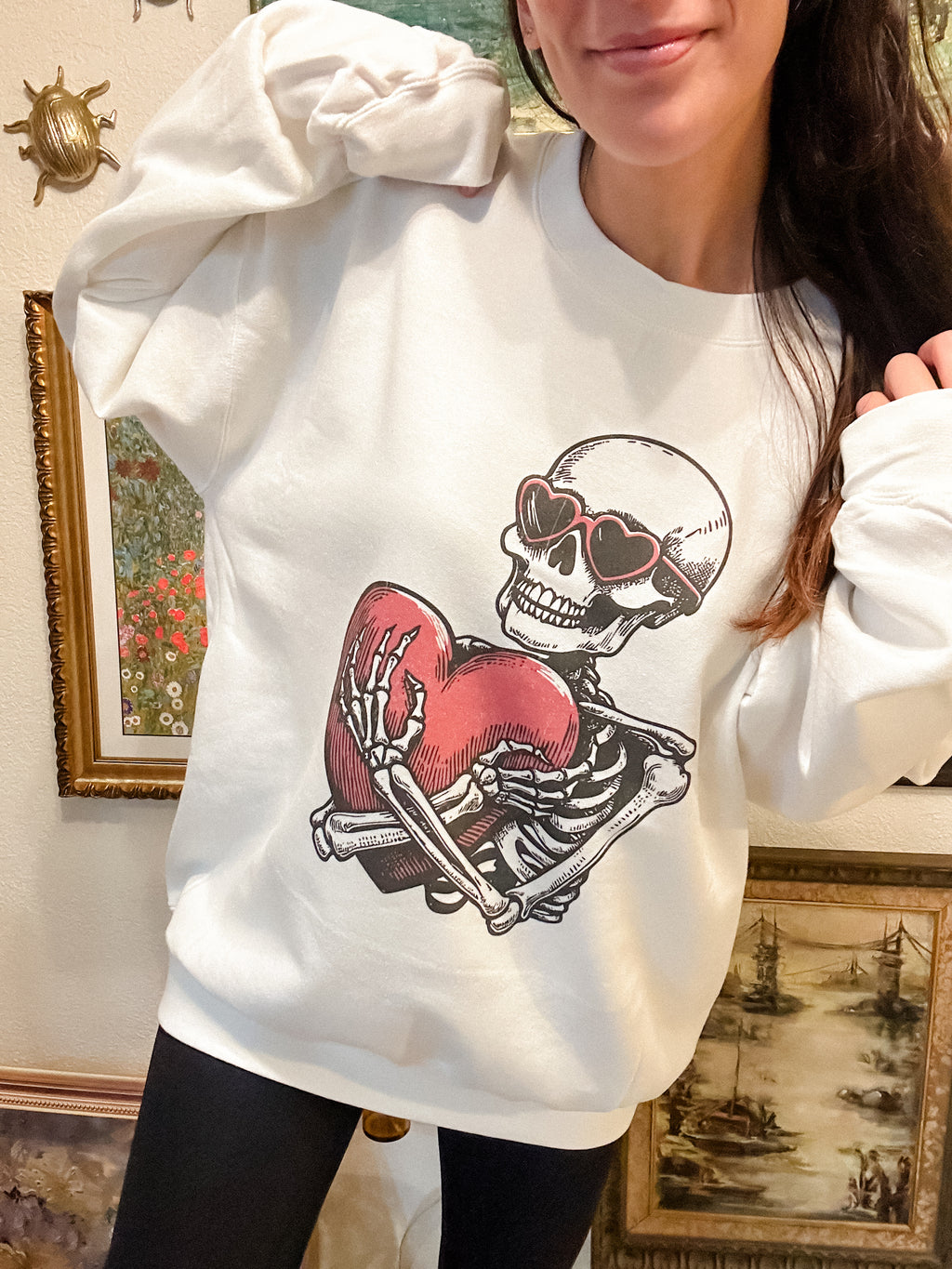 Skeleton Love Graphic Top