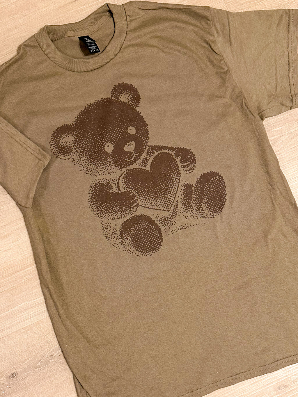 Heart Teddy Color On Color Graphic Top
