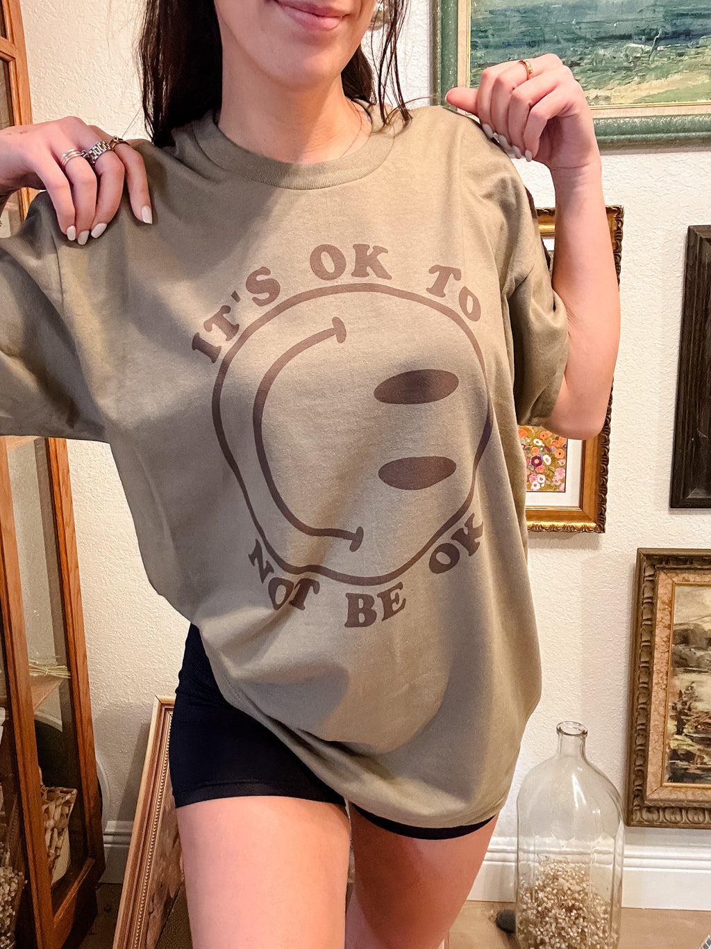 It's Ok To Not Be Ok Color On Color Graphic Top