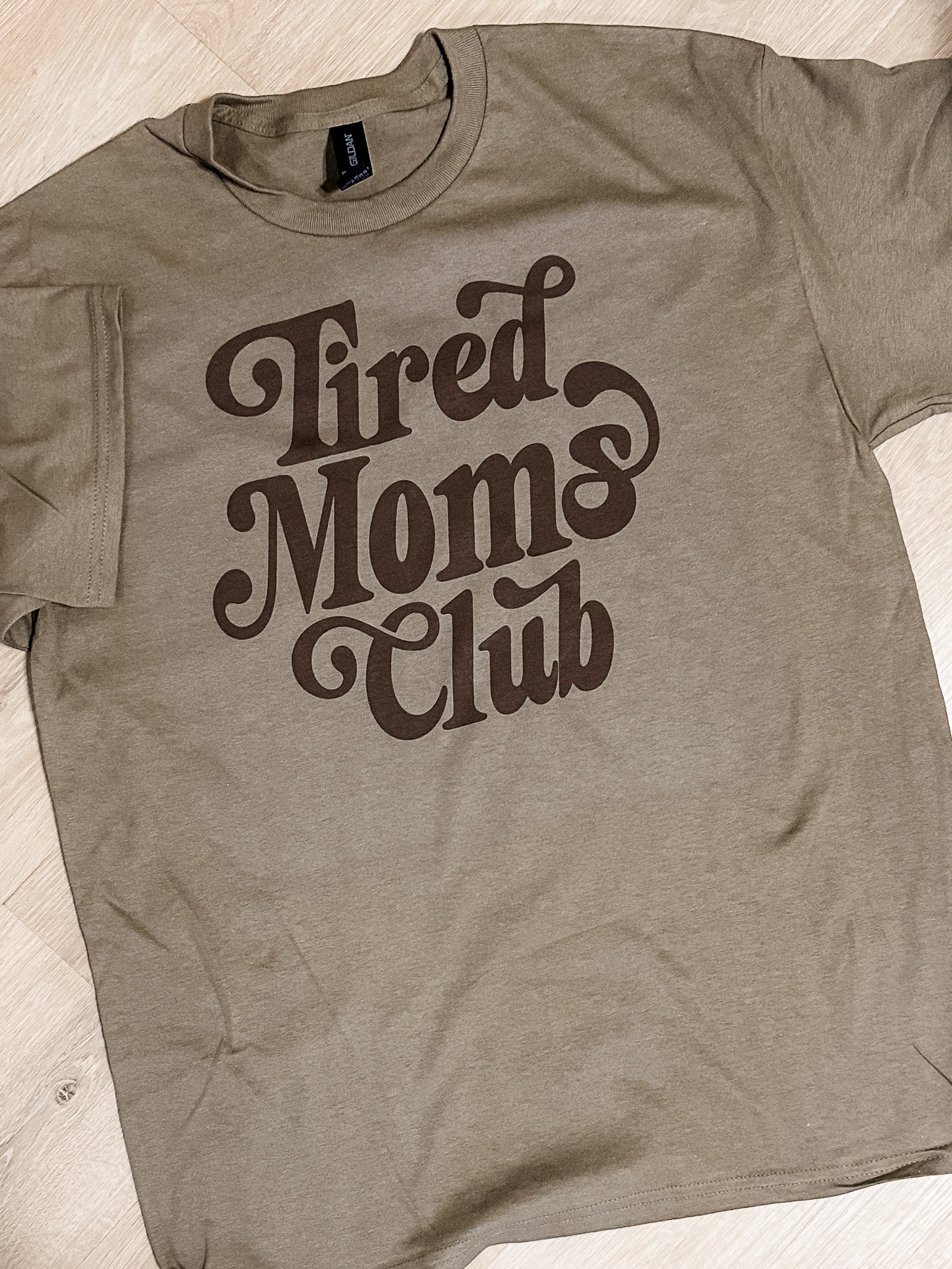 Tired Moms Club Color On Color Graphic Top