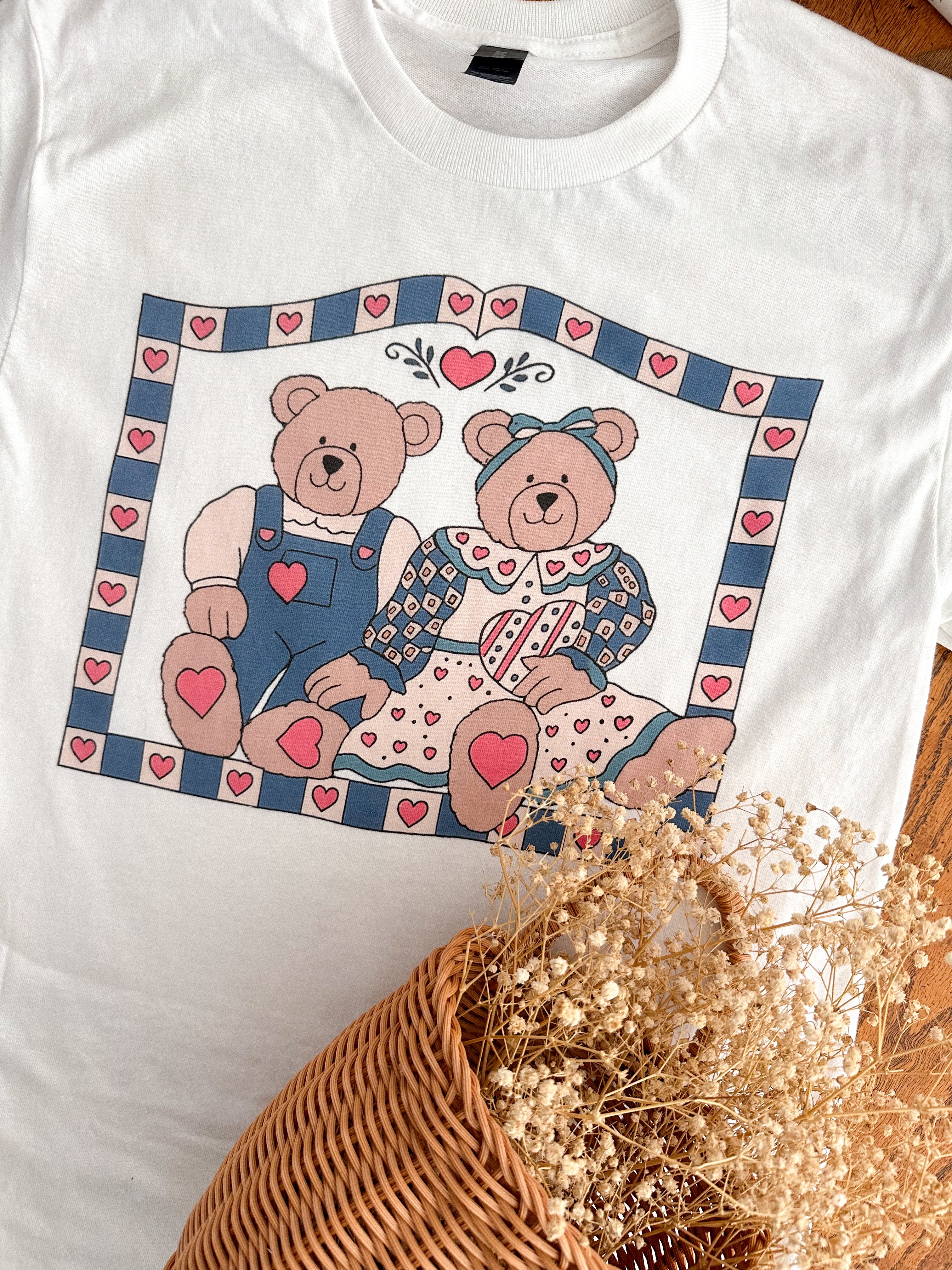Vintage Cottagecore Bears Graphic Top