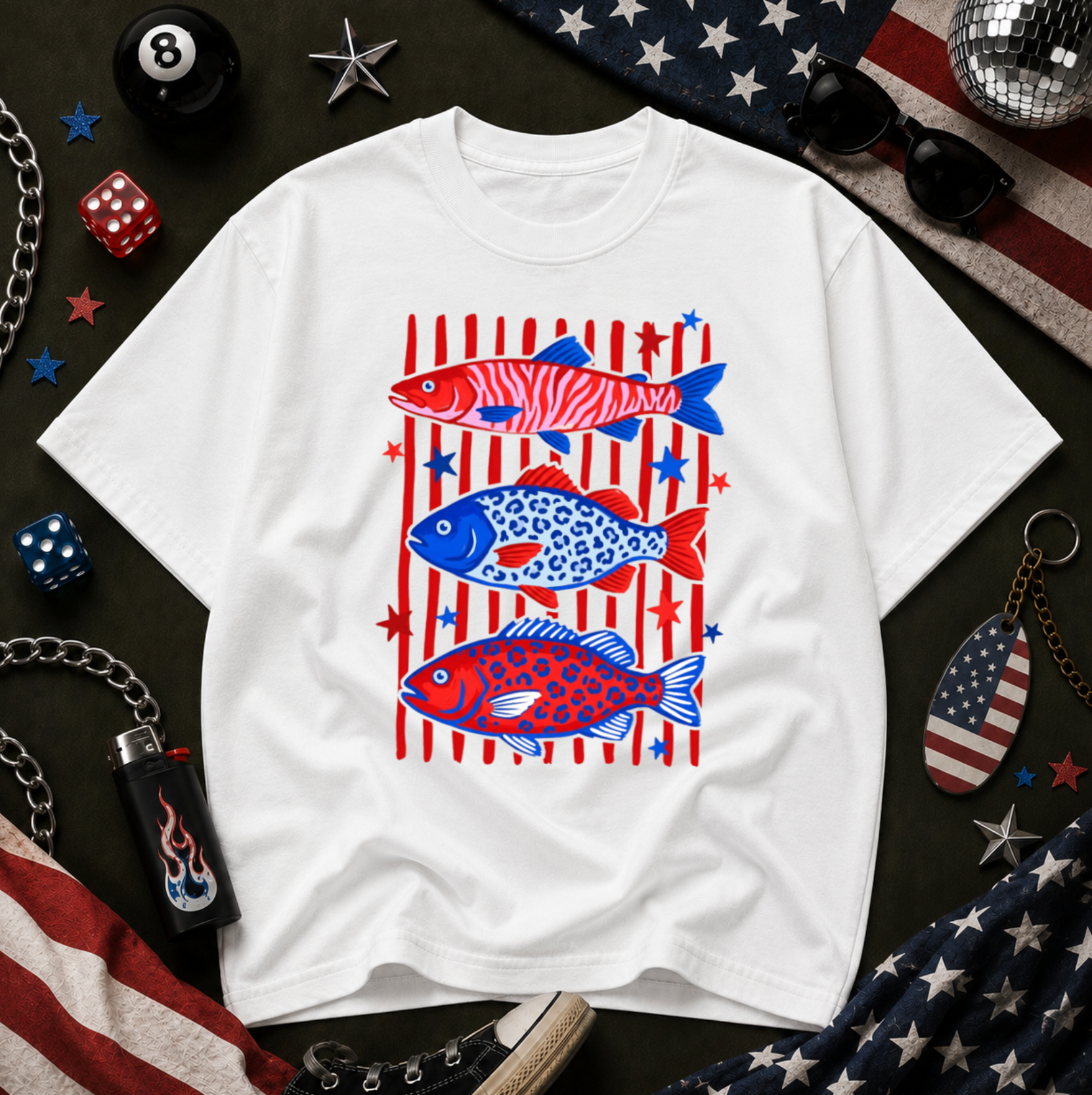Independence Fish Graphic Tee