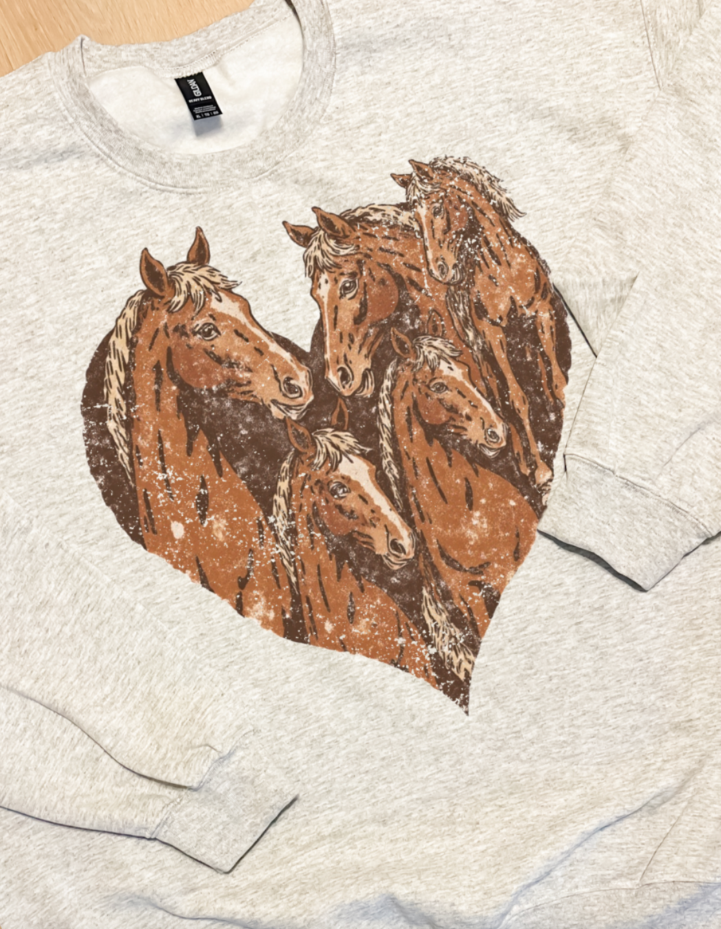 Heart Horses Graphic Top