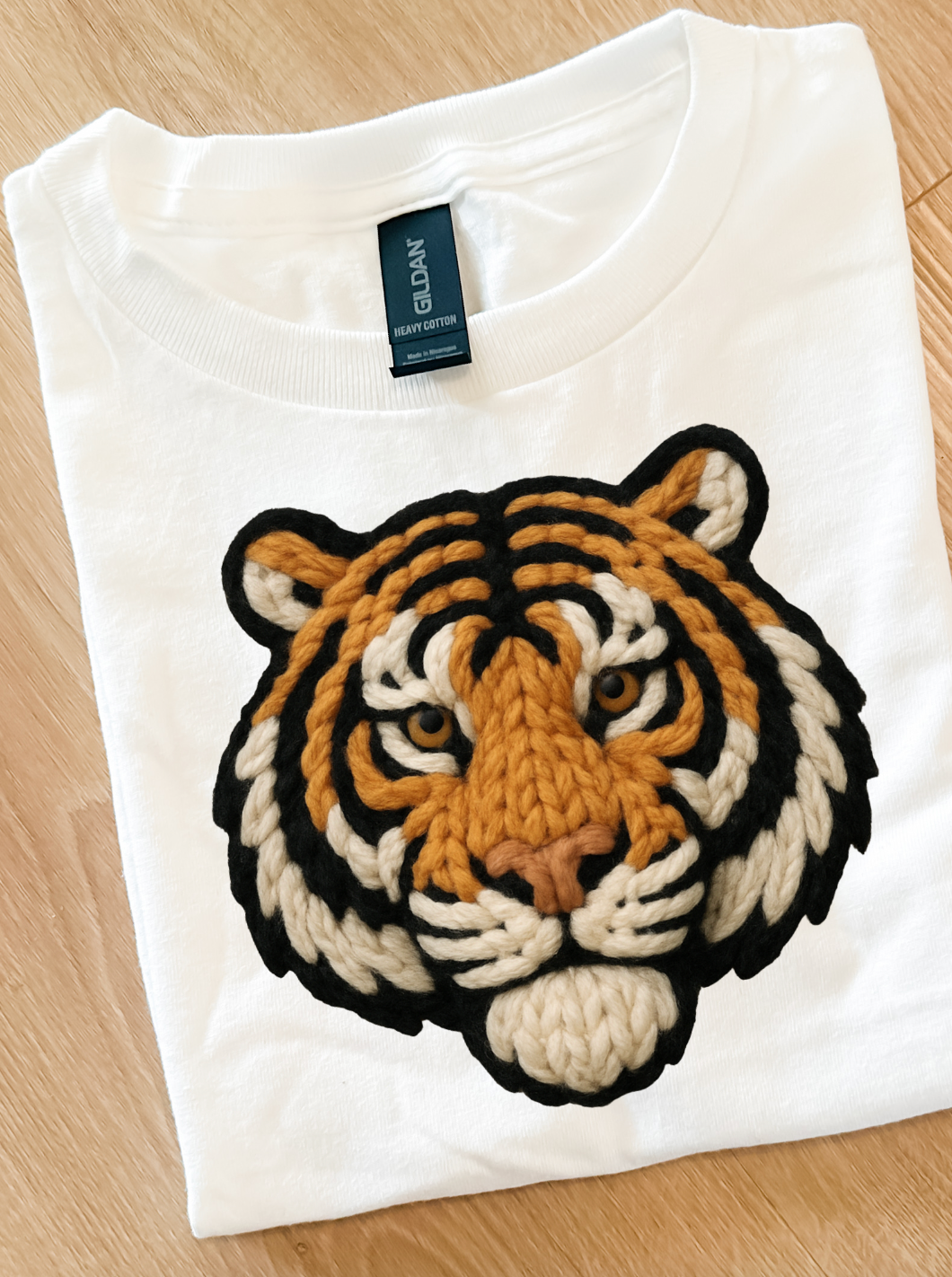 Youth Faux Yarn Tiger Graphic Tee