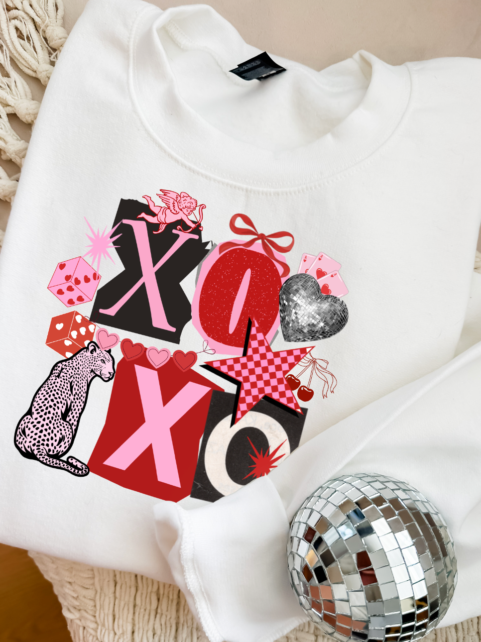 XOXO Collage Graphic Top