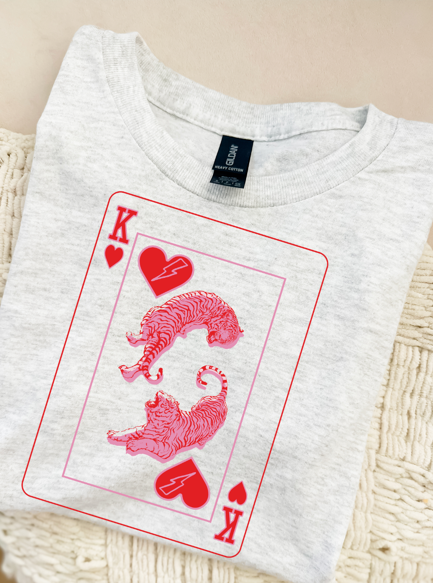 Youth Tiger King Of Hearts Graphic Tee