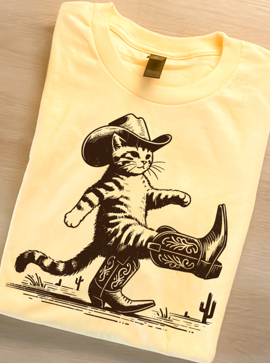 Cowboy Kitty Graphic Top