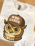 Who Cares Owl Graphic Top