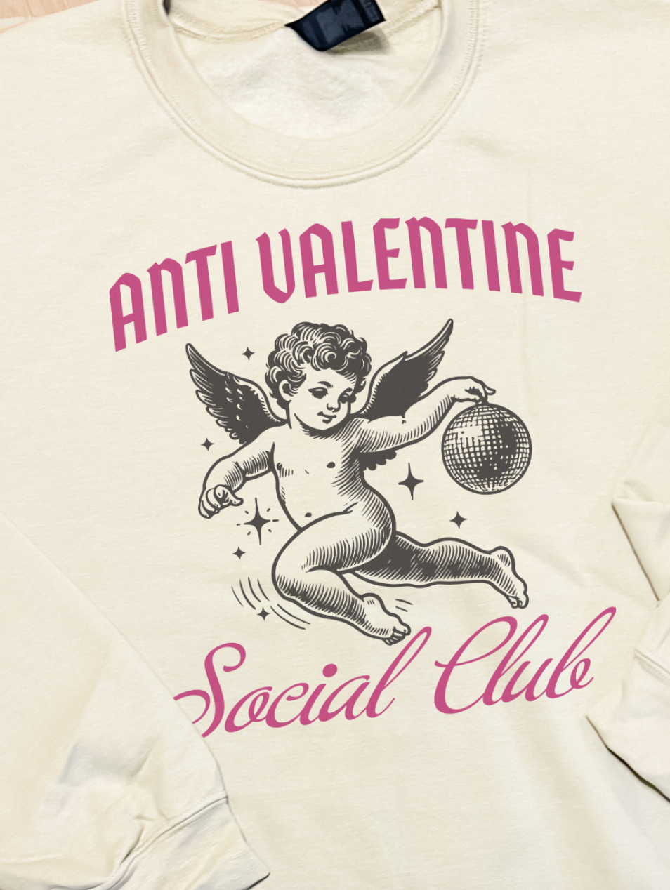 Social Club Anti Valentine Cupid Graphic Top
