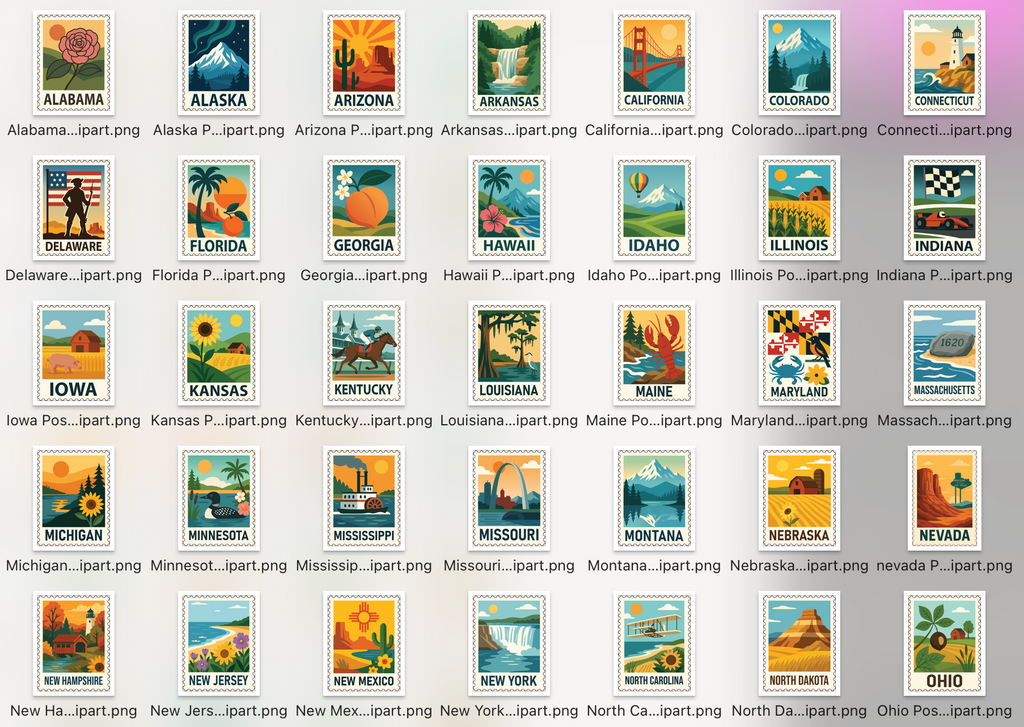 CUSTOM State Stamp Graphic Top