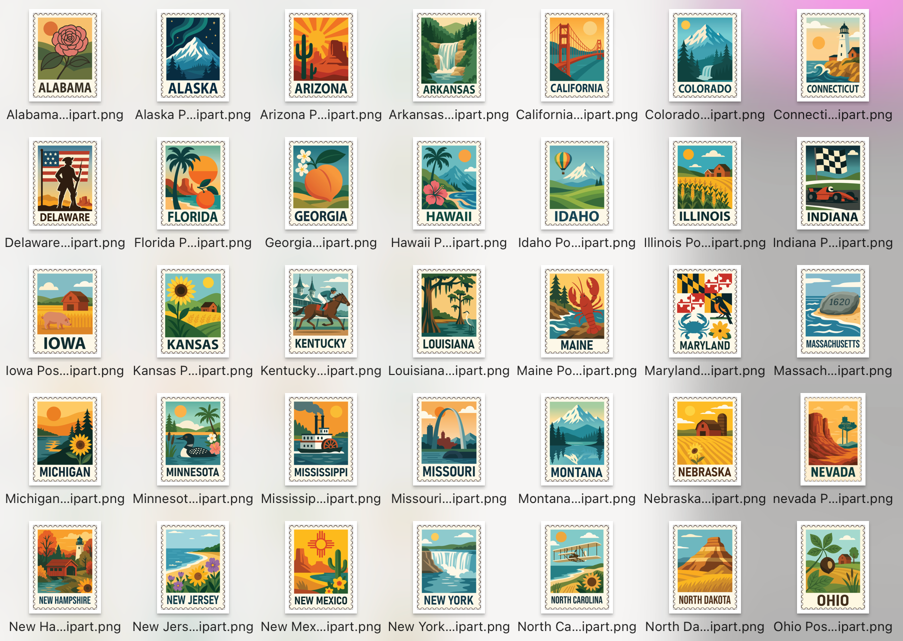 CUSTOM State Stamp Graphic Top