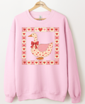 Vintage Valentine Duck Graphic Top