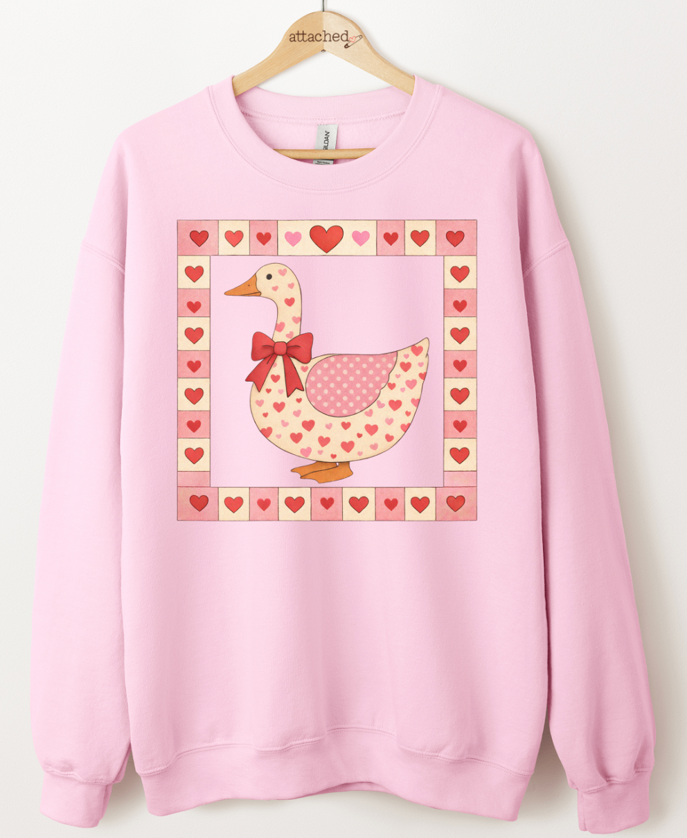Vintage Valentine Duck Graphic Top