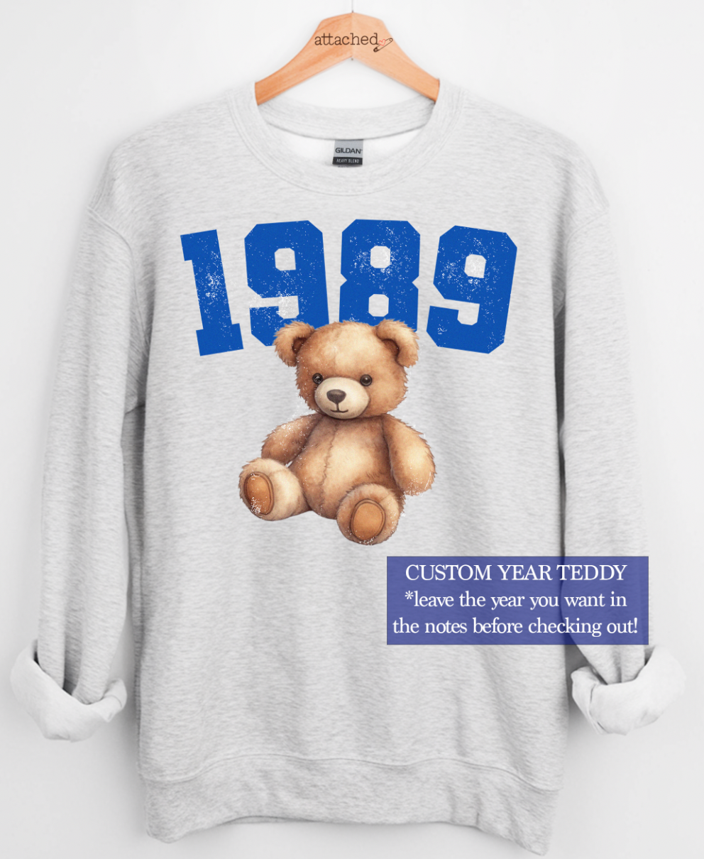 CUSTOM Year Teddy Bear Graphic Top