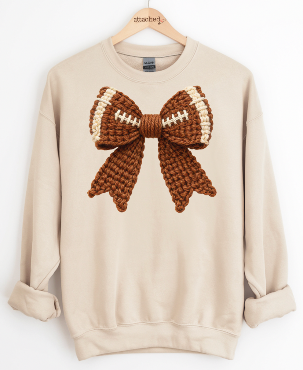 Choose Your Faux Yarn Sports Bow Graphic Top