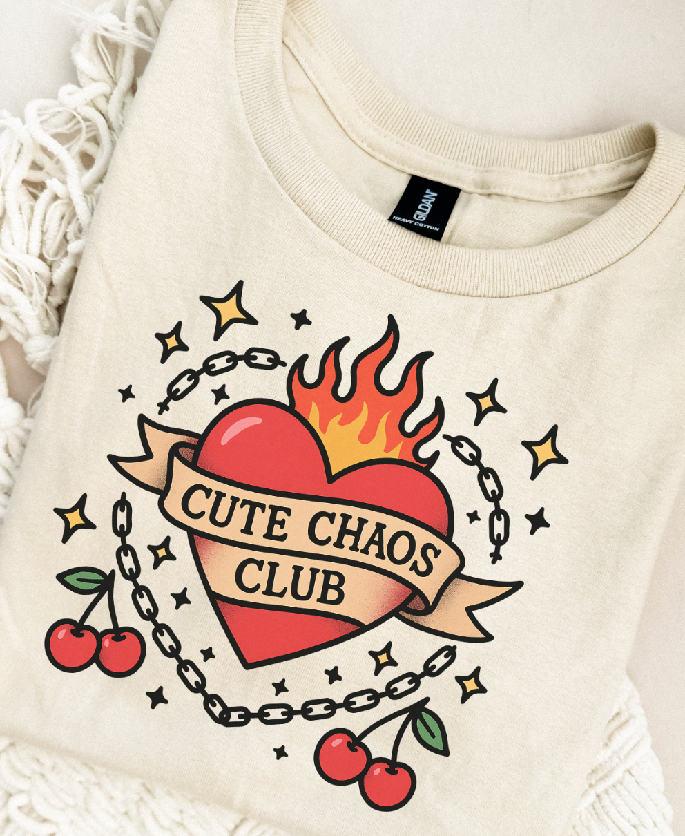Youth Cute Chaos Club Graphic Tee