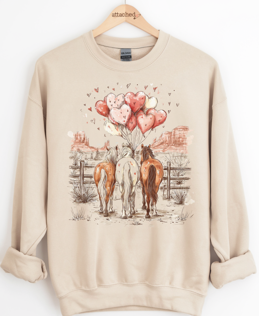 Horse Valentine Graphic Top