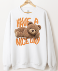 Faux Yarn Nice Day Bear Graphic Top