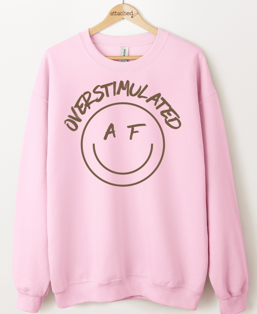 Overstimulated Smiley Graphic Top