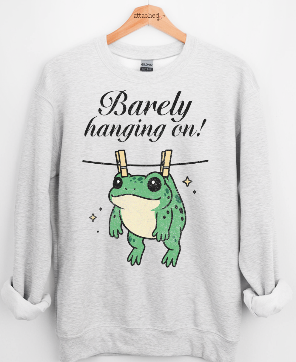 Barely Hanging On Graphic Top