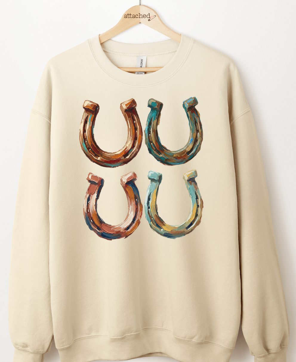 Paint Stroke Horseshoes Graphic Top