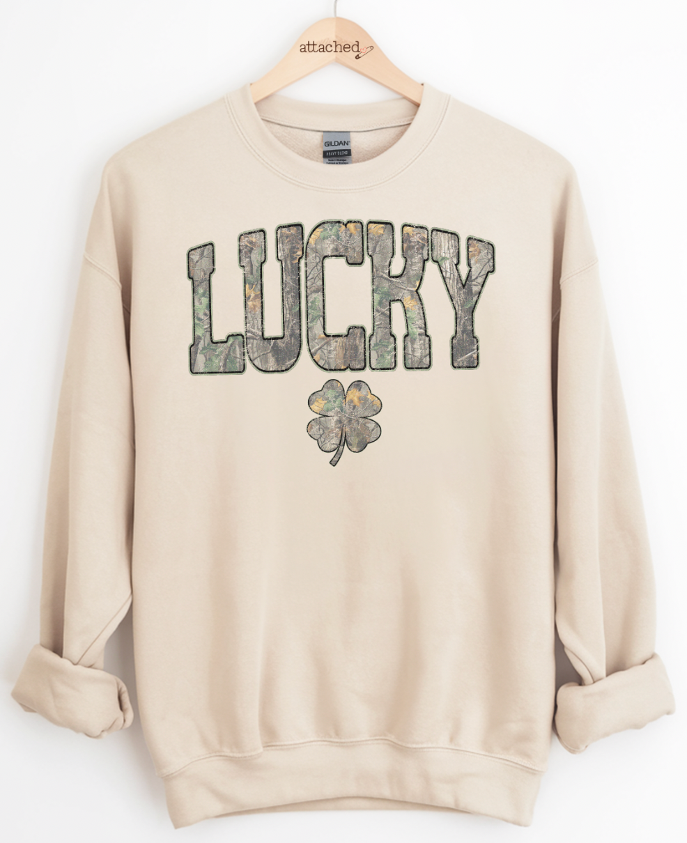 Camo Lucky Graphic Top