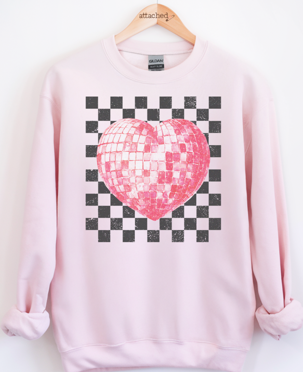 Disco Heart Graphic Top