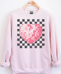 Disco Heart Graphic Top